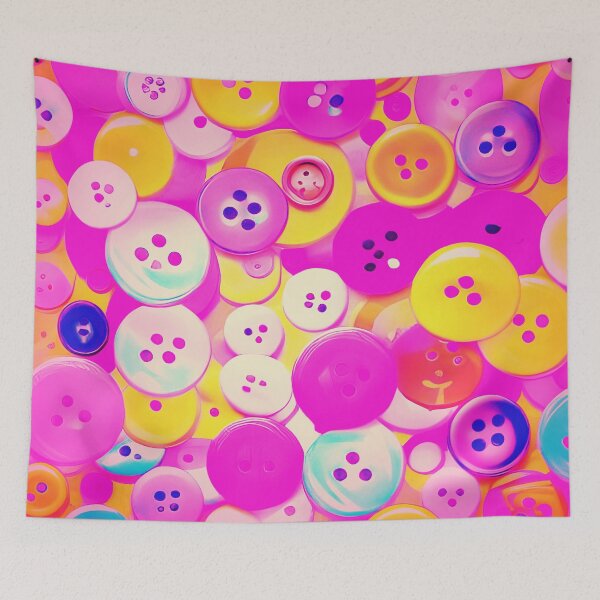 Item preview, Colorful Pink and Yellow Buttons designed and sold by asurtiumgreen.