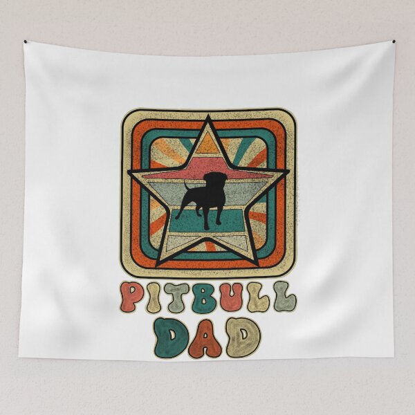 Item preview, Retro Colors Pitbull Dad designed and sold by GarnersDesigns.