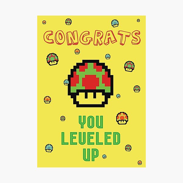 Item preview, Congrats! You leveled up. designed and sold by TangriLand cards.
