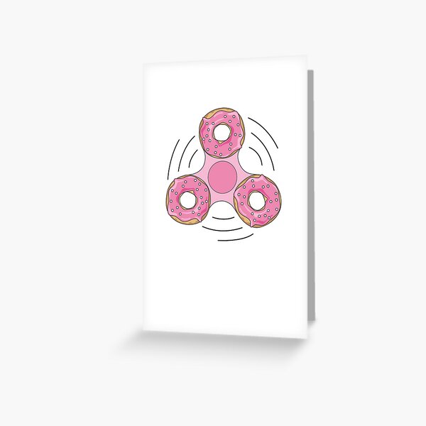 Fidget Spinner Greeting Cards Redbubble - babys first fidget spinner and donut day in roblox