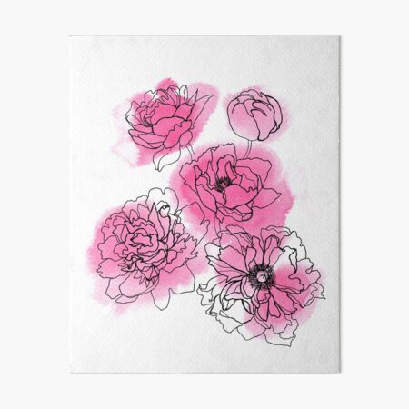 Peony Art Board Print