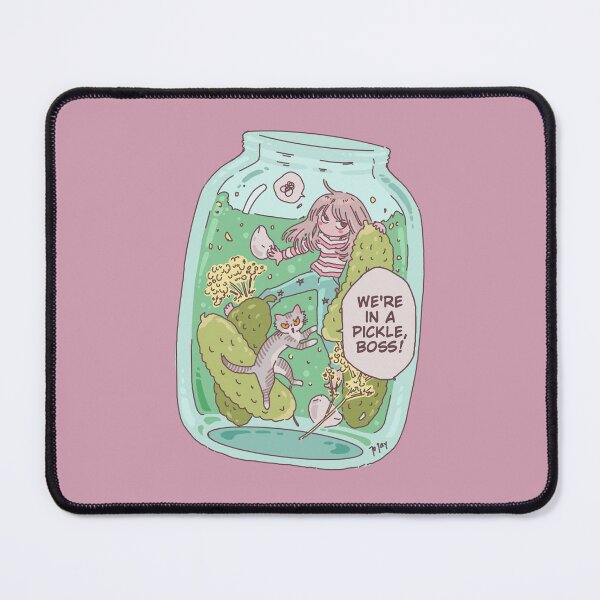 Item preview, In  a Pickle English Idiom funny Cartoon With A Cat Greener Version designed and sold by doodlingjay.