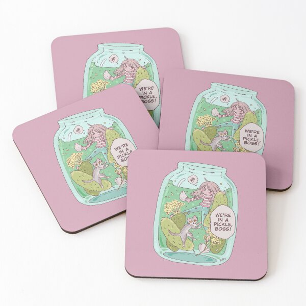 Item preview, In  a Pickle English Idiom funny Cartoon With A Cat Greener Version designed and sold by doodlingjay.