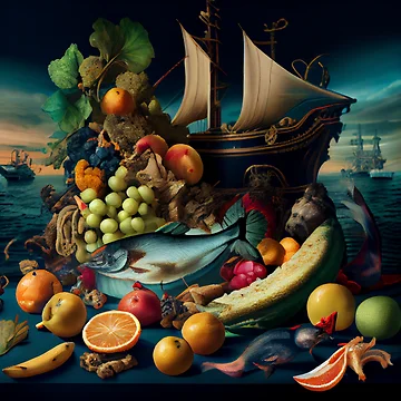 Vorschaubild zum Design Lugubrious Smorgasbord of a Verisimilitude Digital Painting von CodeAndColors