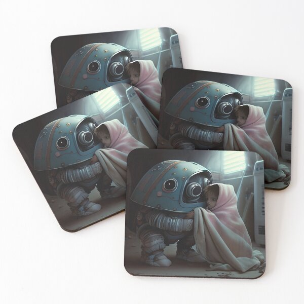 Item preview, Investigating Under the Robots Blanket Digital Painting designed and sold by CodeAndColors.