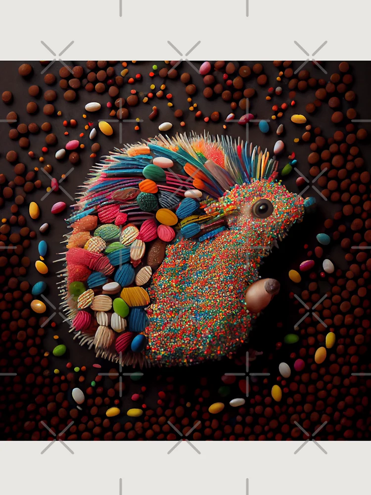 Thumbnail 6 von 6, Premium Oversized Pullover, A Mosaic of Sprinkles and Porcupine Digital Painting designt und verkauft von CodeAndColors.
