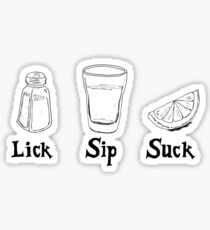 Lick Sip Suck Sticker