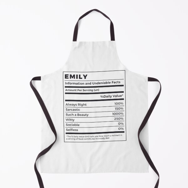 Item preview, Funny Emily Name Nutrition Facts designed and sold by MrEddie10.