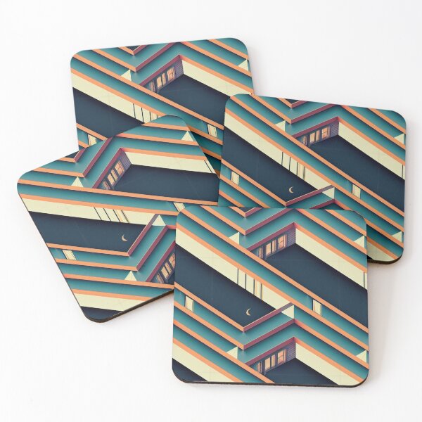 Item preview, isometric american suburb retro futuristic designed and sold by YeKnot.