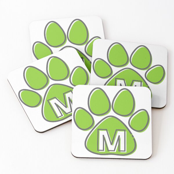 Item preview, Green Paw Monogram M designed and sold by Coffee Lifestyle.