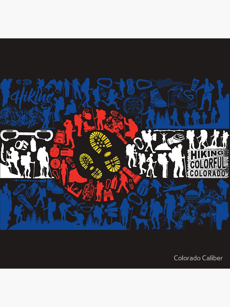 Thumbnail 5 of 5, Coasters (Set of 4), Colorado Caliber Hiking Flag designed and sold by Colorado Caliber.
