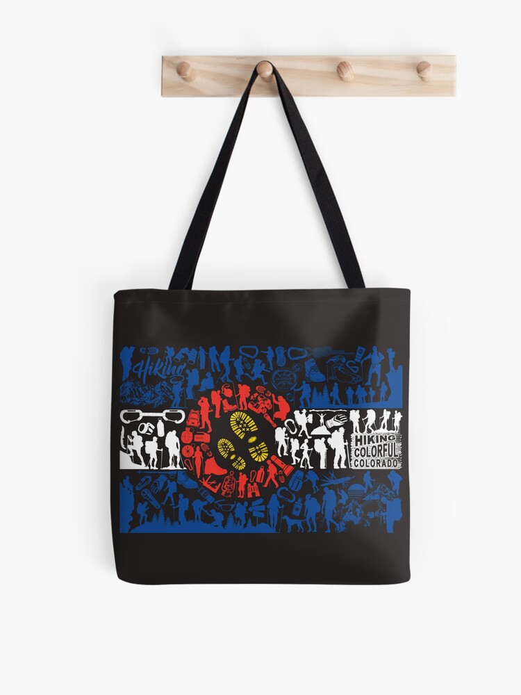 Thumbnail 1 of 2, Tote Bag, Colorado Caliber Hiking Flag designed and sold by Colorado Caliber.