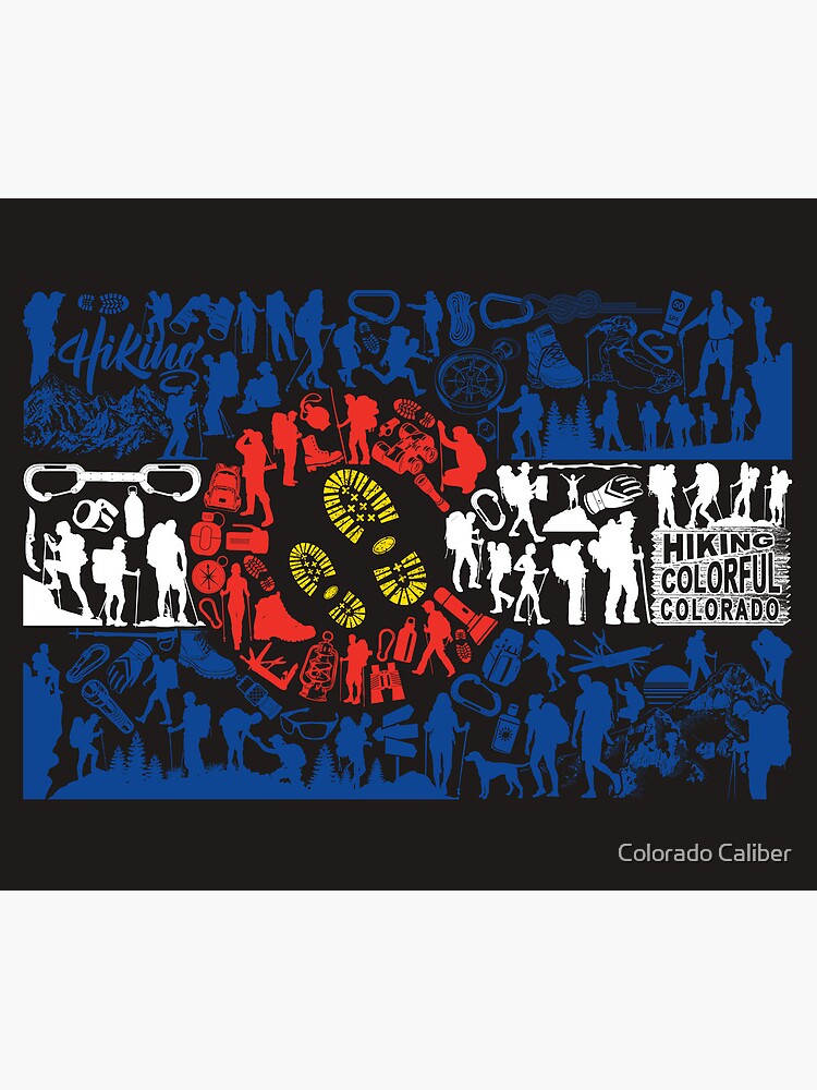 Thumbnail 5 of 5, Mouse Pad, Colorado Caliber Hiking Flag designed and sold by Colorado Caliber.