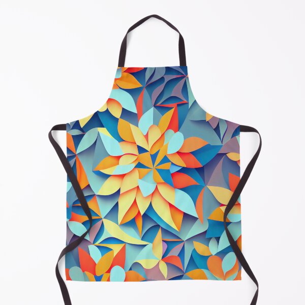 Item preview, Flat Dynamic Triangular Floral Pattern Digital Painting designed and sold by CodeAndColors.