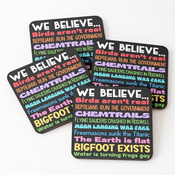 Item preview, We Believe Conspiracies designed and sold by Unhinged Heather.