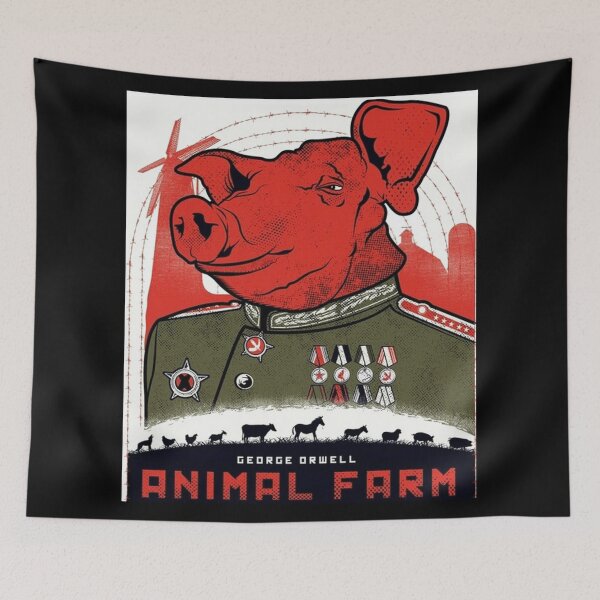 Item preview, Animal Farm Geoge Orwell artwork designed and sold by PoliticsPrint.