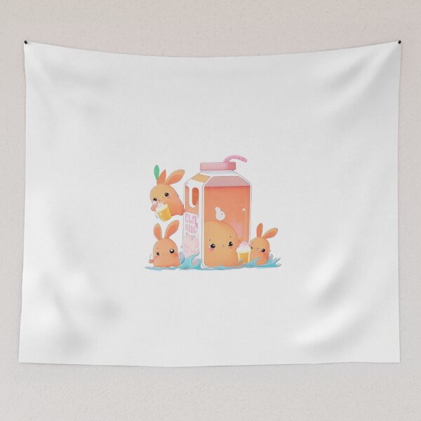 Item preview, Orange juice bunnies - orange juice carton sticker designed and sold by dreamwish.