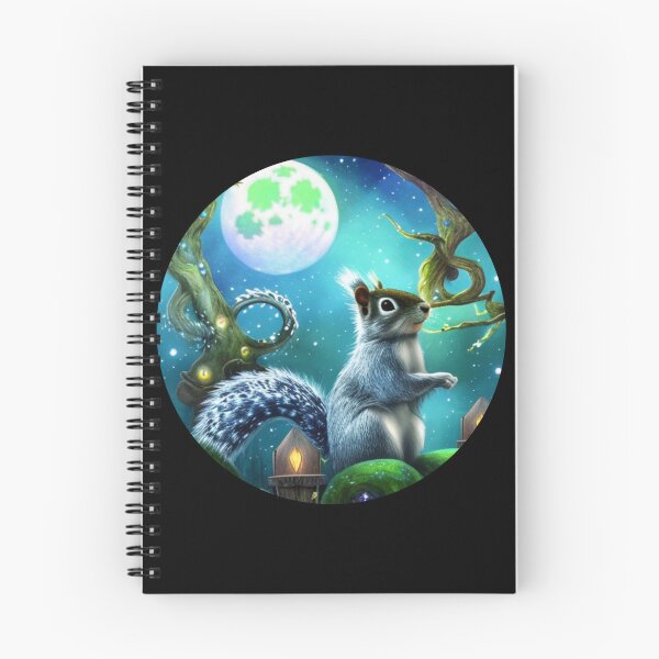 Item preview, The Blue Whimsical, and Intricately Detailed Squirrel Navigates the Mystical and Magical Forest designed and sold by Mechanical-Artt.
