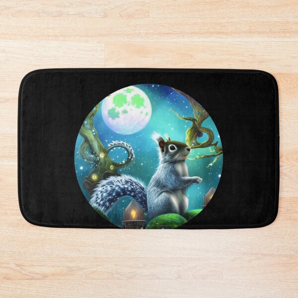 Item preview, The Blue Whimsical, and Intricately Detailed Squirrel Navigates the Mystical and Magical Forest designed and sold by Mechanical-Artt.