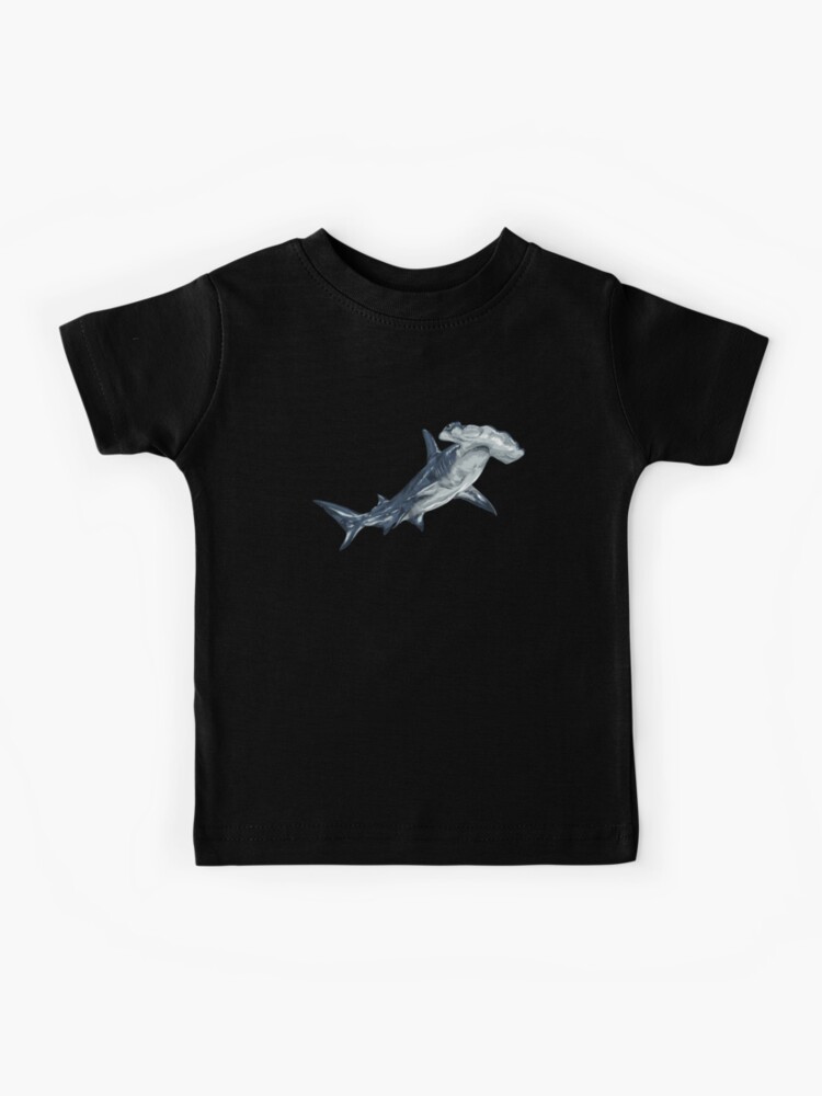 Black & White Hammerhead Shark T-Shirt boys animal print shirt