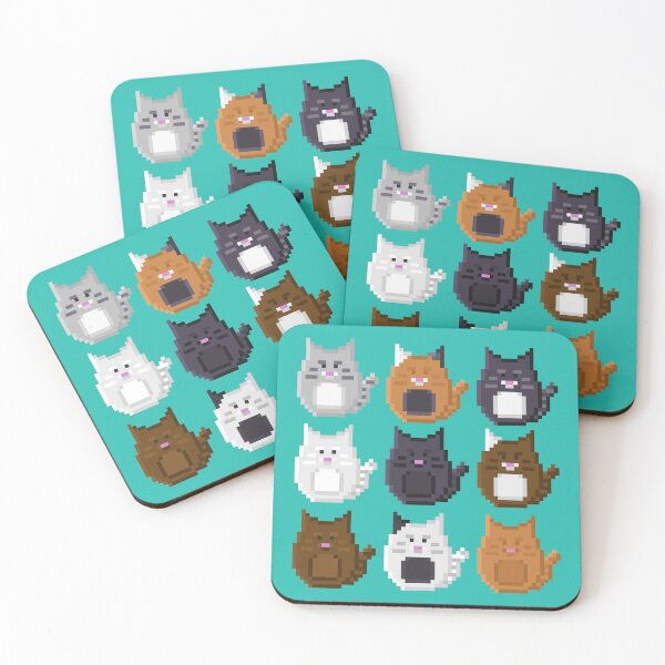 Item preview, Pixel cats designed and sold by Calum Margetts Illustration.