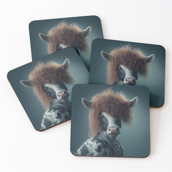 Item preview, 1980s Hair Metal Cow - Animal Art designed and sold by Chrisjeffries24.