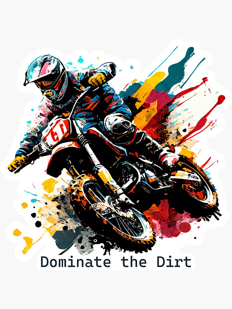 Domina el diseño del vector Dirt Motocross Pegatina | Pegatina