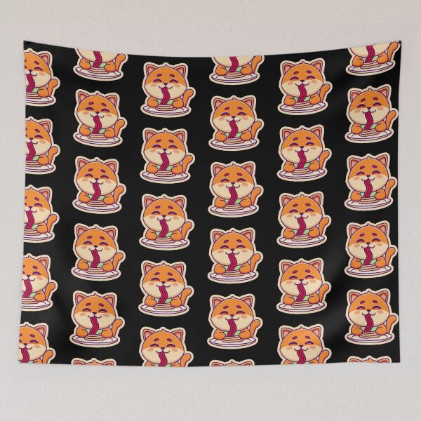 Item preview, Cute Cat Eating Spaghetti Funny Cat And Pasta designed and sold by The Glasses Girl.