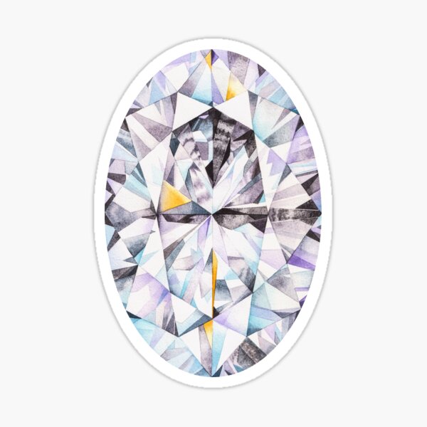 Heart Diamond Cut Watercolor Painting. Crystal print. Gem art Poster for  Sale by AmberSunArt