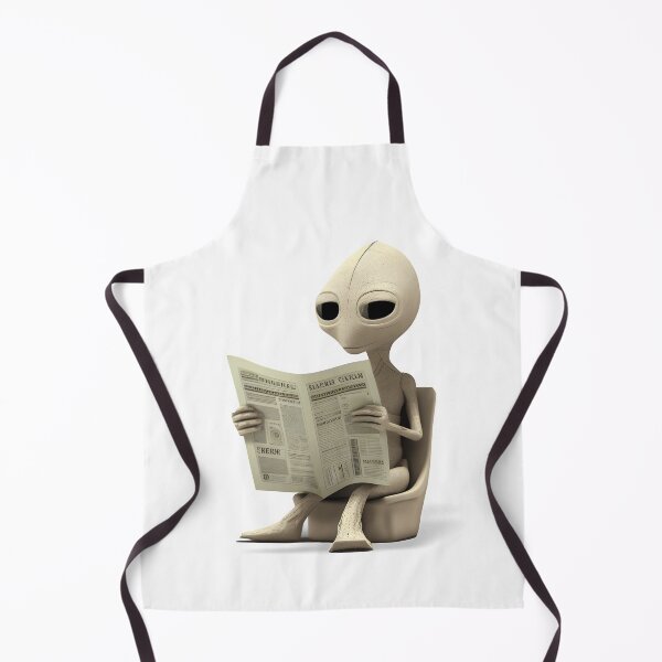 Item preview, Alien Reading Newspaper - The Stone Collection designed and sold by FiveIntentions.