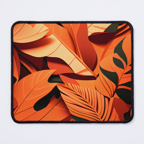 Artikelvorschau, Contemporary Dense Abstract Orange Tropical Patter Digital Painting entworfen und verkauft von CodeAndColors.