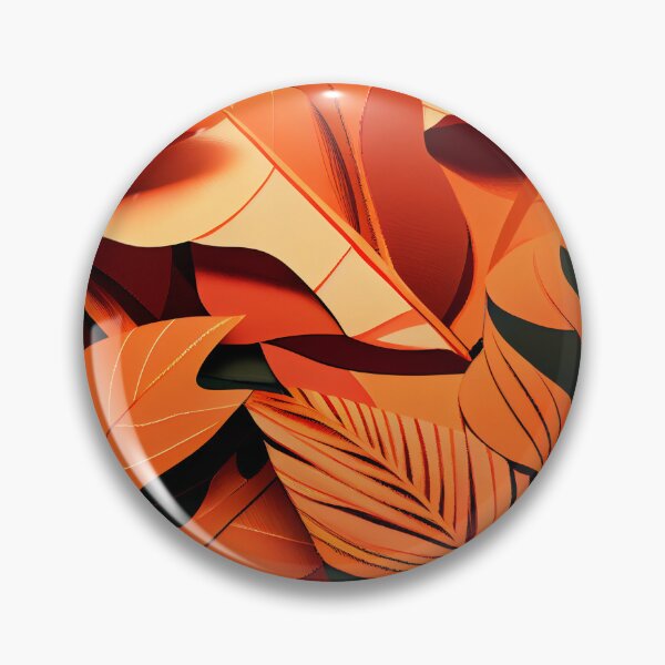 Artikelvorschau, Contemporary Dense Abstract Orange Tropical Patter Digital Painting entworfen und verkauft von CodeAndColors.