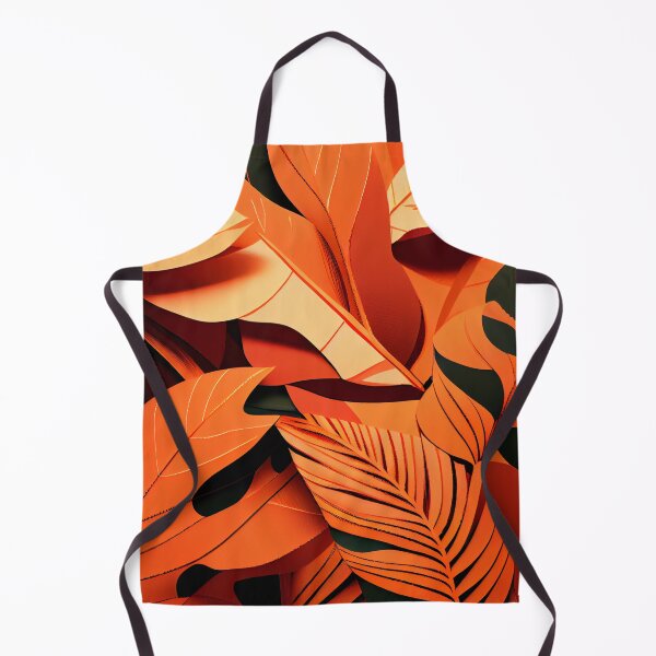 Artikelvorschau, Contemporary Dense Abstract Orange Tropical Patter Digital Painting entworfen und verkauft von CodeAndColors.