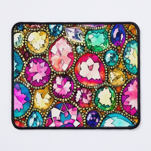Item preview, Gemstones watercolour designed and sold by PanicDay.
