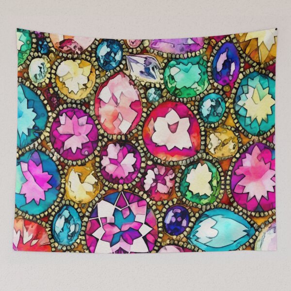 Item preview, Gemstones watercolour  designed and sold by PanicDay.