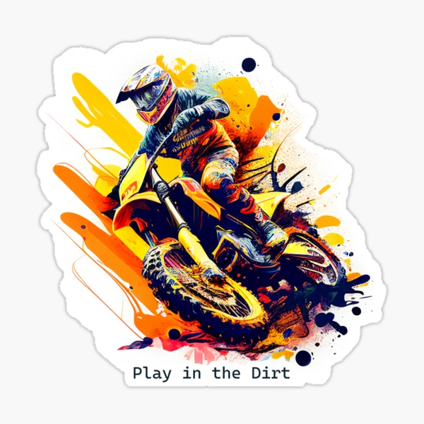 Domina el diseño del vector Dirt Motocross Pegatina | Pegatina