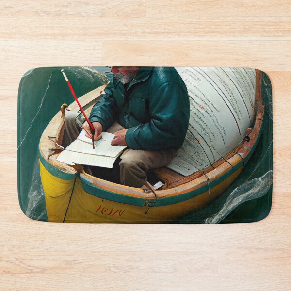 Item preview, Logarithmic Pigpen in a Dinghy Digital Painting designed and sold by CodeAndColors.