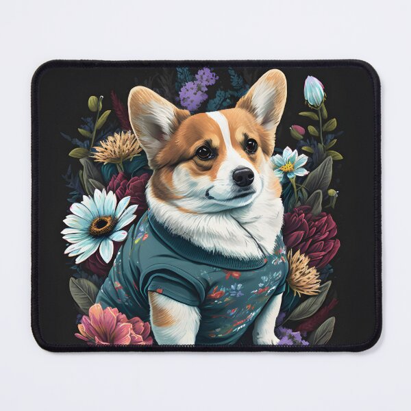 Item preview, CORGI IN FLOWERS - Animal Art designed and sold by Chrisjeffries24.