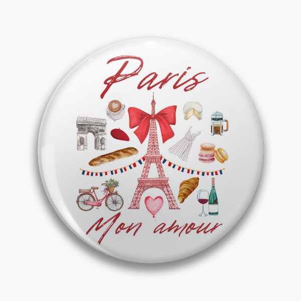 Item preview, Paris Mon Amour French collage with Eiffel Tower designed and sold by DandyRabbit.