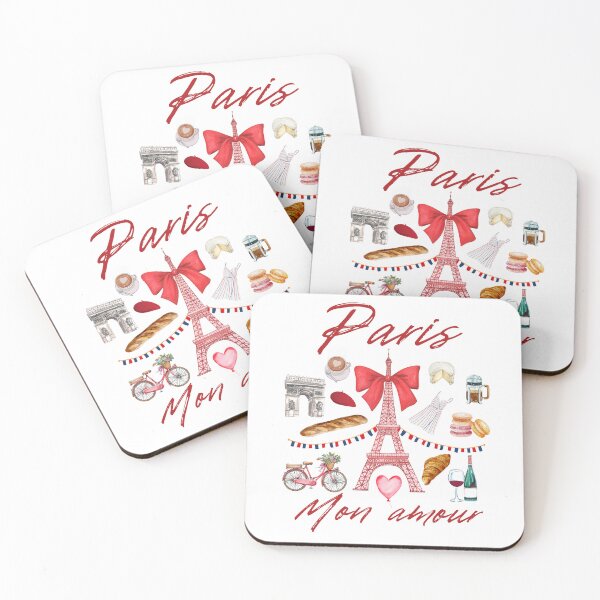 Item preview, Paris Mon Amour French collage with Eiffel Tower designed and sold by DandyRabbit.