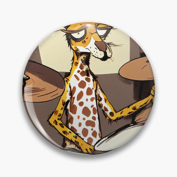 Artikelvorschau, Drumming in the Basement A Giraffes Groove Digital Painting entworfen und verkauft von CodeAndColors.