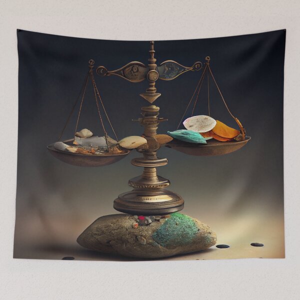 Item preview, Finding a Balance Scale Grumble Haggle Digital Painting designed and sold by CodeAndColors.