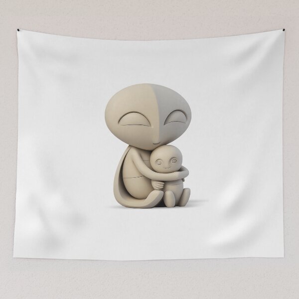 Item preview, Cute Alien Mum and Child - The Stone Collection designed and sold by FiveIntentions.
