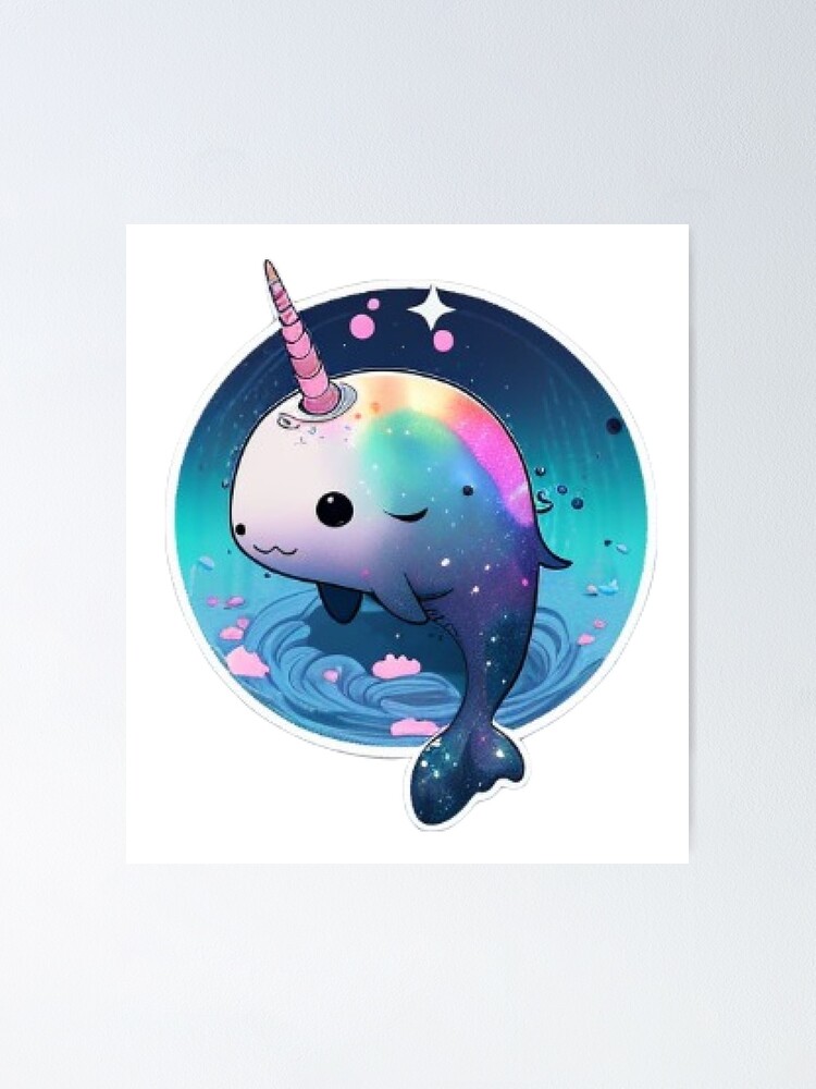  Narwhal Sticker Kawaii Stickers Waterbottle Sticker Tumblr  Stickers Laptop Stickers Vinyl Stickers : Electronics