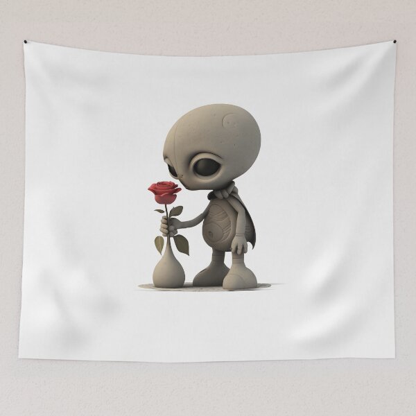 Item preview, Alien Smelling a Rose - The Stone Collection designed and sold by FiveIntentions.