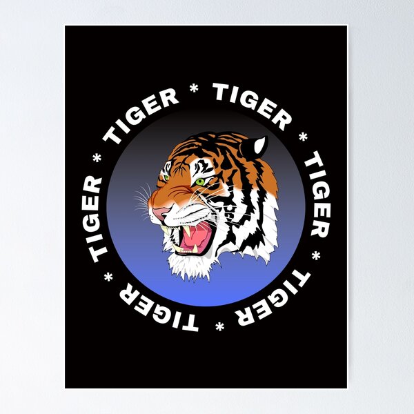Aperçu de l'œuvre  Circular Design with TIGER in middle and Tiger on outside créée et vendue par RascalsDesigns.