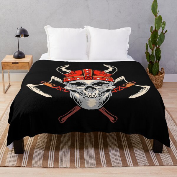 Item preview, Viking skull with axes designed and sold by ReneMM.