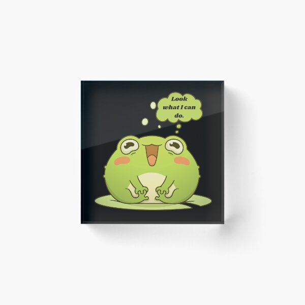 Item preview, Cute chubby cartoon frog toe touch  designed and sold by courtney petersen.