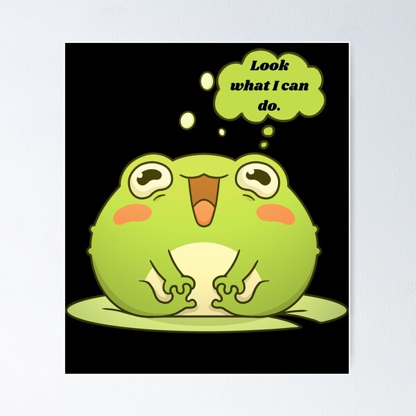 Item preview, Cute chubby cartoon frog toe touch  designed and sold by courtney petersen.
