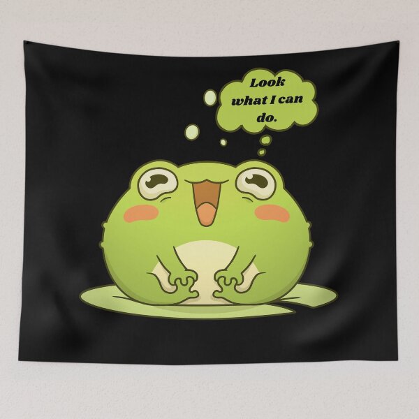 Item preview, Cute chubby cartoon frog toe touch  designed and sold by courtney petersen.